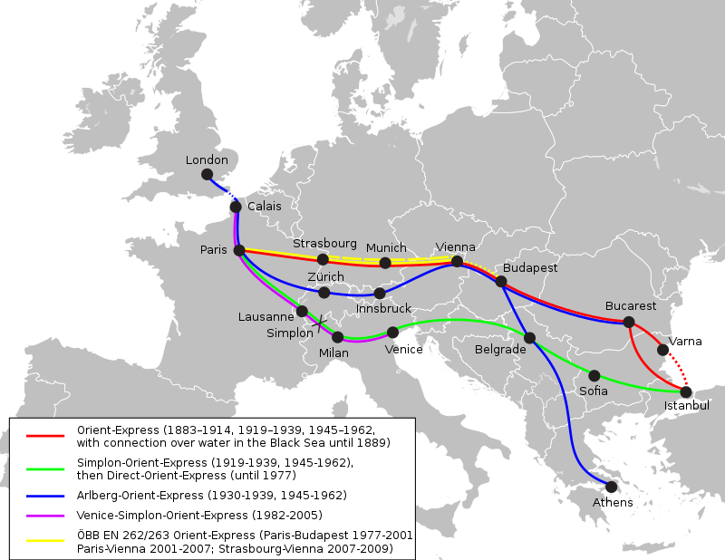 Orient express historic routes
